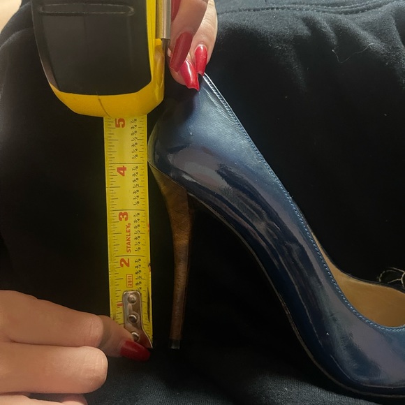 Stuart Weitzman Blue Patent Leather Bow Accents Pumps Size 6 (Usa Size) - Picture 12 of 12